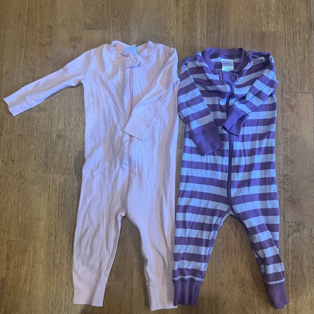 Hanna Andersson Purple and Pink Footies